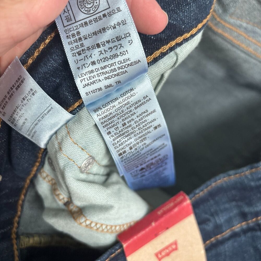 Levi's 505 Regular Eco Ease Straight Leg Jeans Mens 36x30 Dark Wash NWT 2195 - Picture 7 of 7